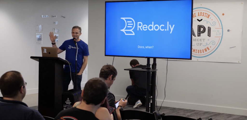 Adam Altman of Redocly gives a presentation on when to write your API documentation